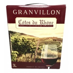 Vin Rouge Côtes du Rhône Granvillon AOP BIB 3L